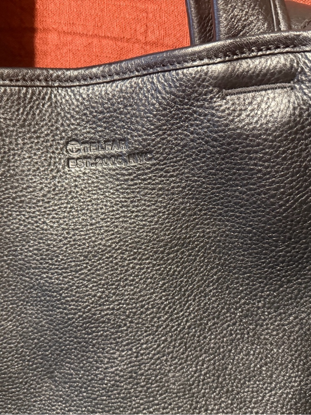 Telfar Black Large Leather Tote - Picture 5 of 16